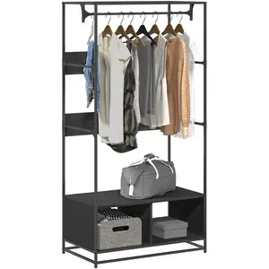 Comparateur de prix : vidaXL Armoire noir 90x50x180 cm bois d ingénierie