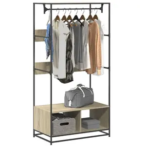 vidaXL Armoire chêne sonoma 90x50x180 cm bois d'ingénierie pas cher