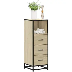 vidaXL Armoire de salle de bain chêne sonoma 35x37,5x100 cm pas cher