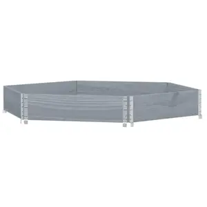 Collier de palette hexagonale gris 160x160cm bois de pin massif Vidaxl Grey pas cher