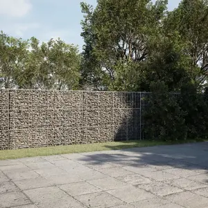 vidaXL Panier gabion avec couvercle 900x50x150 cm fer galvanisé pas cher