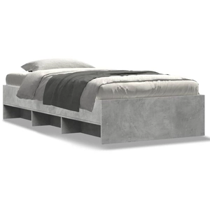 Cadre de lit sonoma gris 90x200 cm bois d'ingénierie Vidaxl Gris pas cher