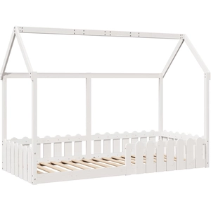 vidaXL Cadre de lit d'enfants forme de maison 90x200cm bois massif pin pas cher
