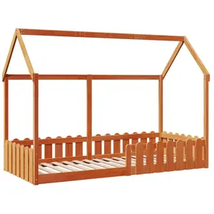 vidaXL Cadre de lit d'enfants forme de maison 90x190cm bois massif pin pas cher