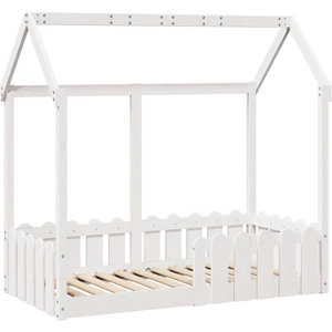 vidaXL Cadre de lit d'enfants forme de maison 70x140cm bois pin massif pas cher