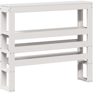 vidaXL Tête de lit avec étagères blanc 90 cm bois massif de pin pas cher