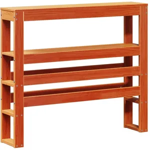 vidaXL Tête de lit avec étagères marron cire 90 cm bois massif de pin pas cher