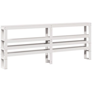 vidaXL Tête de lit avec étagères blanc 180 cm bois massif de pin pas cher