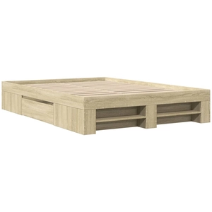 vidaXL Cadre de lit chêne sonoma 160x200 cm bois d'ingénierie pas cher
