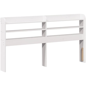 vidaXL Tête de lit avec étagères blanc 150 cm bois massif de pin