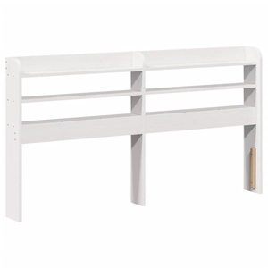 vidaXL Tête de lit avec étagères blanc 160 cm bois massif de pin pas cher