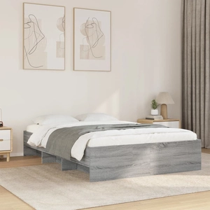Cadre de lit sonoma gris 120x190 cm bois d'ingénierie Vidaxl Gris pas cher