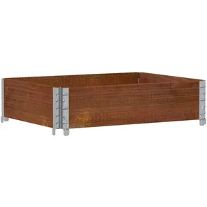 vidaXL Jardinière marron 80x60 cm bois massif de pin pas cher