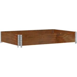 vidaXL Jardinière marron 120x80 cm bois massif de pin pas cher