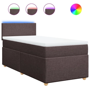 vidaXL Sommier à lattes de lit avec matelas Marron foncé 120x200 cm pas cher