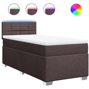 vidaXL Sommier à lattes de lit avec matelas Marron foncé 140x200 cm