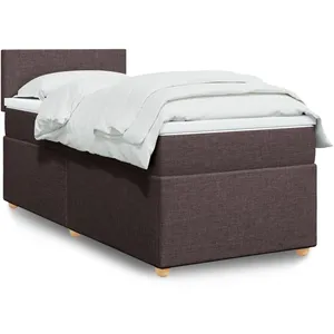 vidaXL Sommier à lattes de lit avec matelas Marron foncé 80x200 cm pas cher