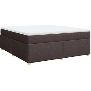 vidaXL Sommier à lattes de lit avec matelas Marron foncé 200x200 cm pas cher