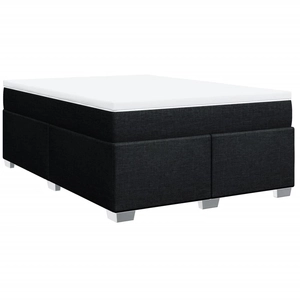 Comparateur de prix : vidaXL Sommier à lattes de lit avec matelas Noir 180x200 cm Tissu