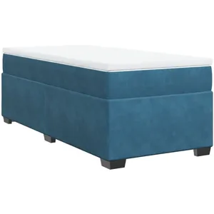 vidaXL Sommier à lattes de lit avec matelas Bleu foncé 90x190 cm pas cher