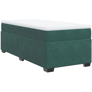 vidaXL Sommier à lattes de lit et matelas Vert foncé 80x200 cm Velours pas cher