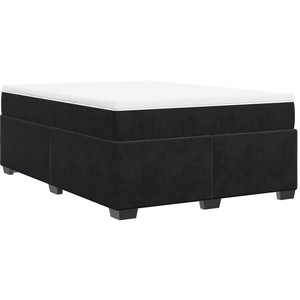 vidaXL Sommier à lattes de lit et matelas Noir 160x200 cm Velours