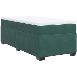 vidaXL Sommier à lattes de lit avec matelas Vert foncé 90x200 cm pas cher