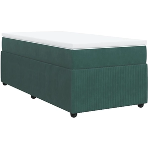 vidaXL Sommier à lattes de lit et matelas Vert foncé 80x200 cm Velours pas cher