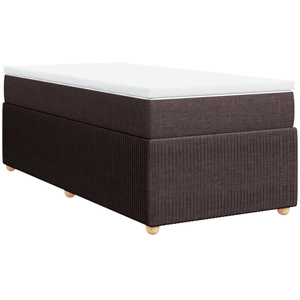 vidaXL Sommier à lattes de lit avec matelas Marron foncé 100x200 cm pas cher