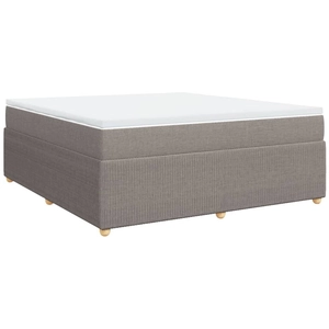 vidaXL Sommier à lattes de lit avec matelas Taupe 180x200 cm Tissu pas cher