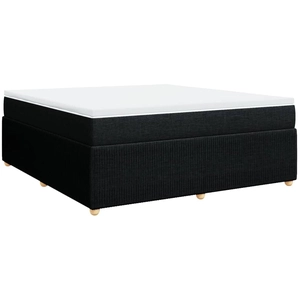 vidaXL Sommier à lattes de lit avec matelas Noir 200x200 cm Tissu pas cher