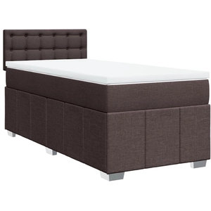 vidaXL Sommier à lattes de lit avec matelas Marron foncé 160x200 cm pas cher