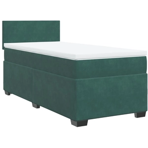 vidaXL Sommier à lattes de lit avec matelas Vert foncé 90x190 cm pas cher