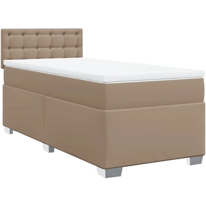 vidaXL Sommier à lattes de lit avec matelas Cappuccino 140x200 cm pas cher