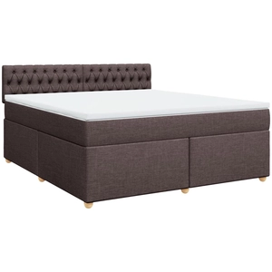 vidaXL Sommier à lattes de lit avec matelas Marron foncé 180x200 cm pas cher