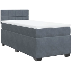 vidaXL Sommier à lattes de lit avec matelas Gris foncé 100x200 cm pas cher