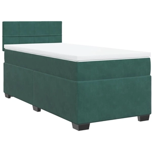 vidaXL Sommier à lattes de lit avec matelas Vert foncé 90x200 cm pas cher