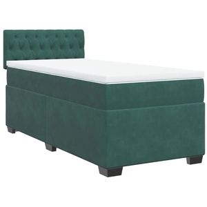 vidaXL Sommier à lattes de lit avec matelas Vert foncé 90x200 cm pas cher