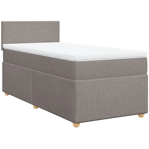 vidaXL Sommier à lattes de lit avec matelas Taupe 80x200 cm Tissu pas cher