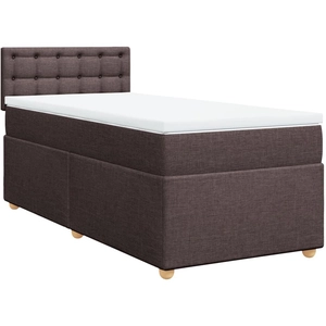 vidaXL Sommier à lattes de lit avec matelas Marron foncé 90x200 cm pas cher