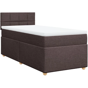 vidaXL Sommier à lattes de lit avec matelas Marron foncé 100x200 cm pas cher