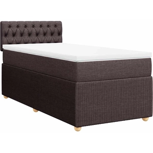 vidaXL Sommier à lattes de lit avec matelas Marron foncé 80x200 cm pas cher