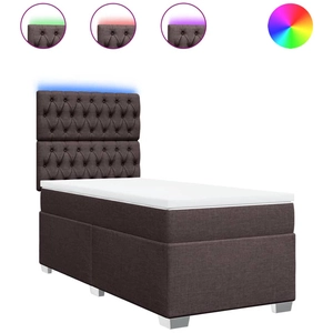 vidaXL Sommier à lattes de lit avec matelas Marron foncé 90x200 cm pas cher