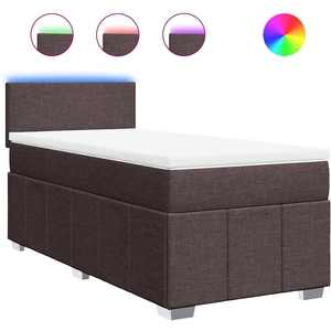 Sommier à lattes de lit avec matelas Marron foncé 140x200 cm Vidaxl pas cher