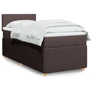 vidaXL Sommier à lattes de lit avec matelas Marron foncé 90x200 cm pas cher