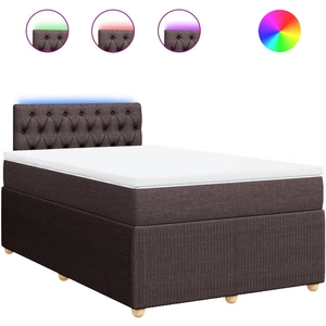 vidaXL Sommier à lattes de lit avec matelas Marron foncé 120x200 cm pas cher