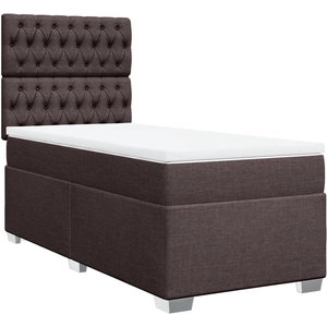 vidaXL Sommier à lattes de lit avec matelas Marron foncé 160x200 cm pas cher