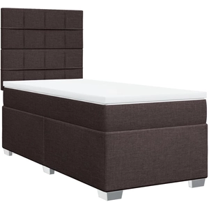 vidaXL Sommier à lattes de lit avec matelas Marron foncé 180x200 cm pas cher