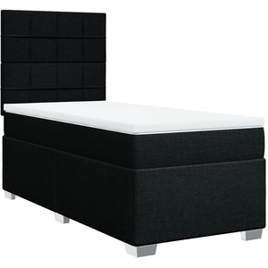 Comparateur de prix : vidaXL Sommier à lattes de lit avec matelas Noir 180x200 cm Tissu
