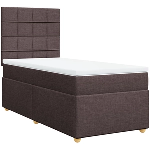vidaXL Sommier à lattes de lit avec matelas Marron foncé 200x200 cm pas cher